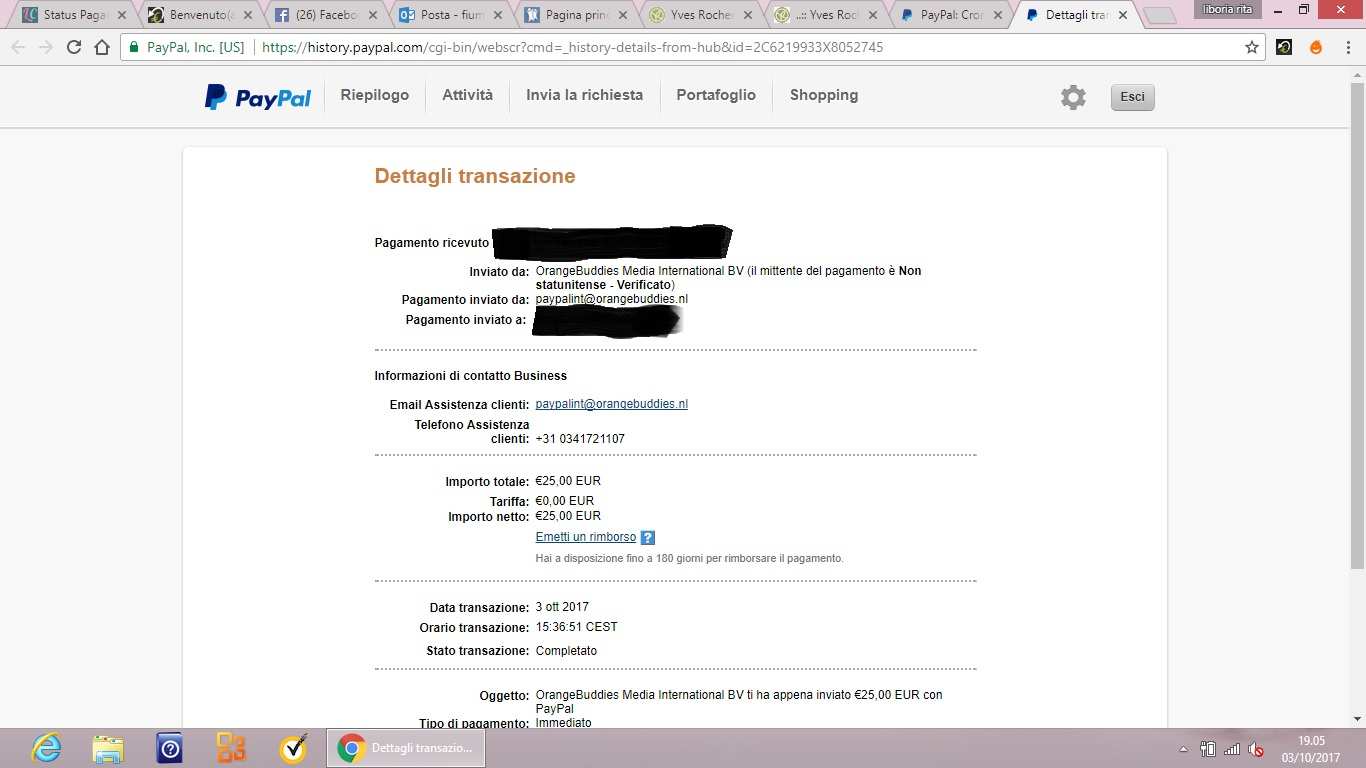 Payment 17 for Ladycashback