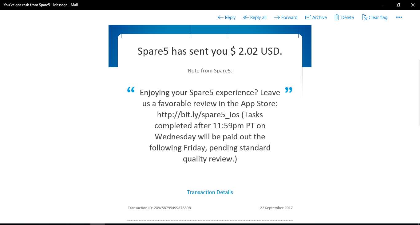 Payment 7 for Spare5