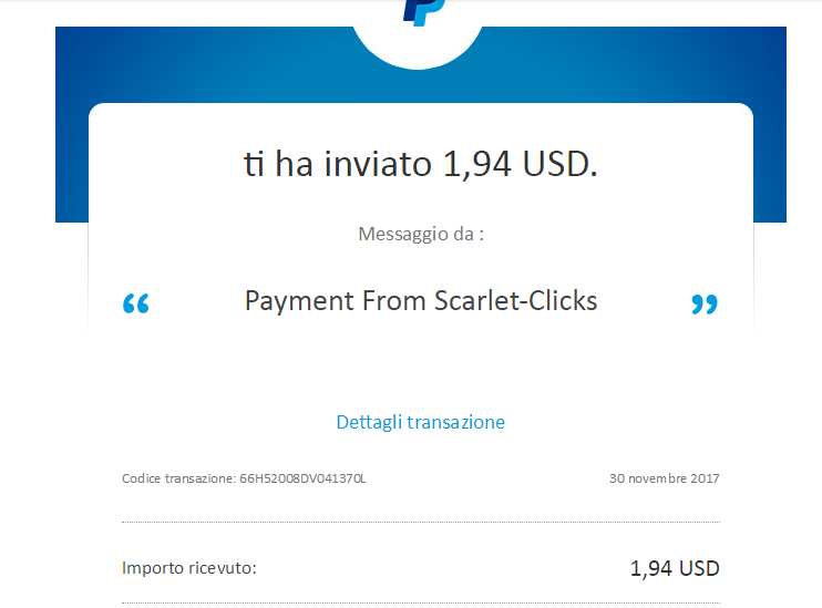 Pagamento 87 per Scarletclicks