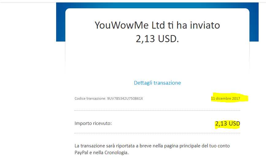 Payment 2 for Wowapp