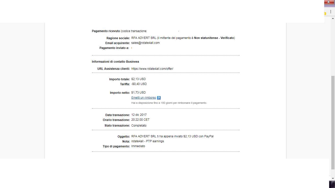 Payment 9 for Rotate4all