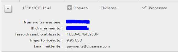 Payment 2210 for Ysense