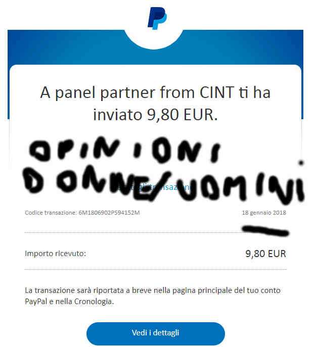 Payment 15 for Opinioni Uomini