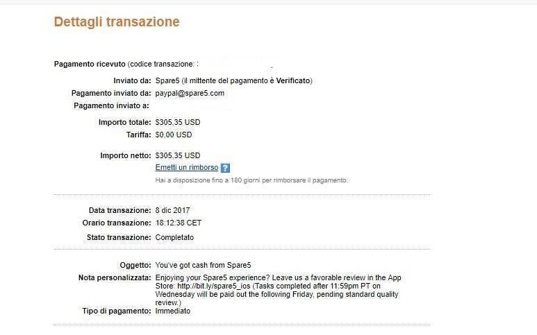 Payment 9 for Spare5
