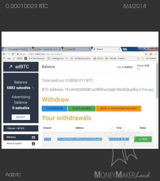 Payment 5 for Adbtc