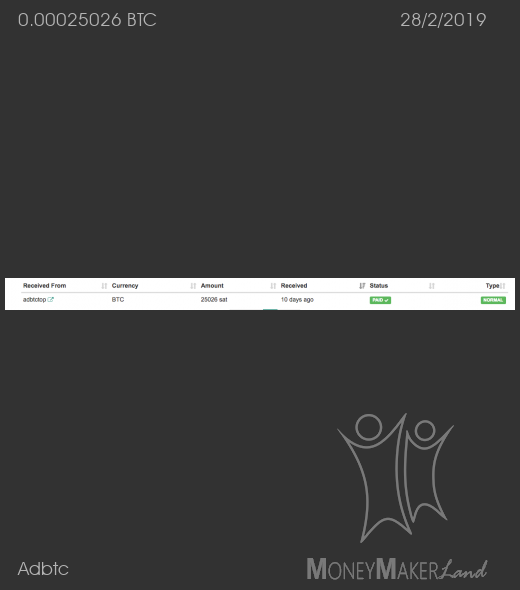 Payment 12 for Adbtc