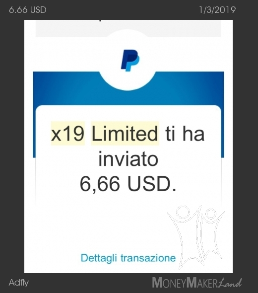 Pagamento 41 per Adfly