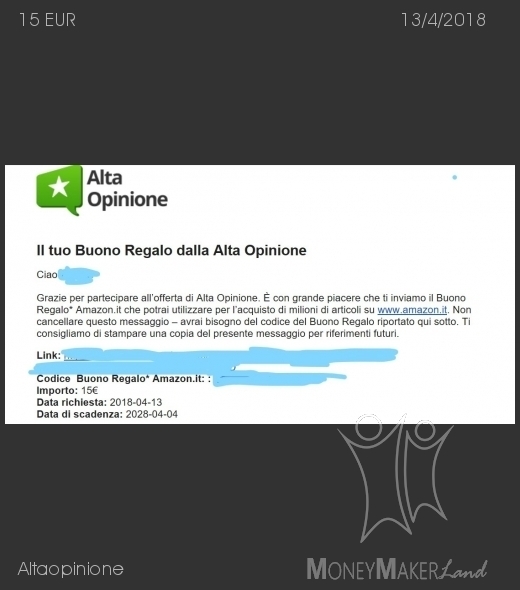 Payment 101 for Altaopinione