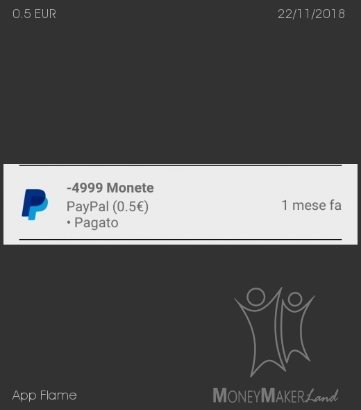 Pagamento 1 per App Flame
