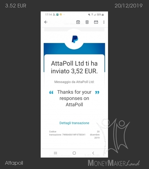 Payment 9 for Attapoll