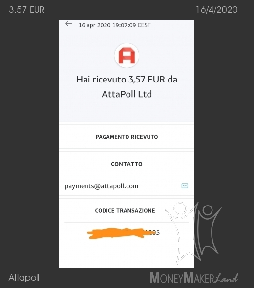 Payment 24 for Attapoll