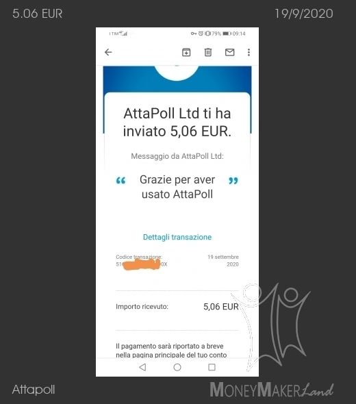 Payment 34 for Attapoll