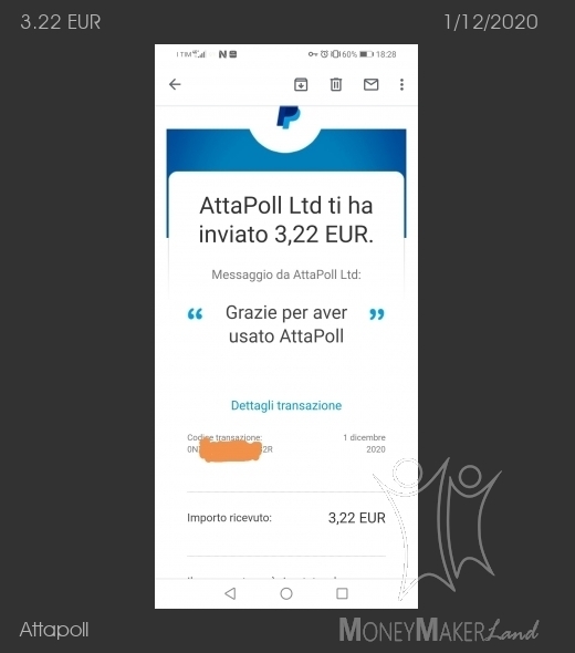 Pagamento 38 per Attapoll