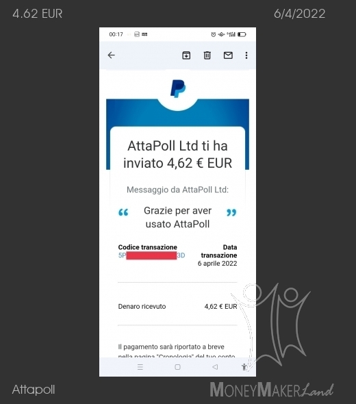 Payment 64 for Attapoll