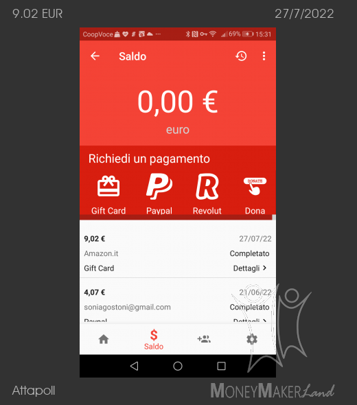 Payment 72 for Attapoll