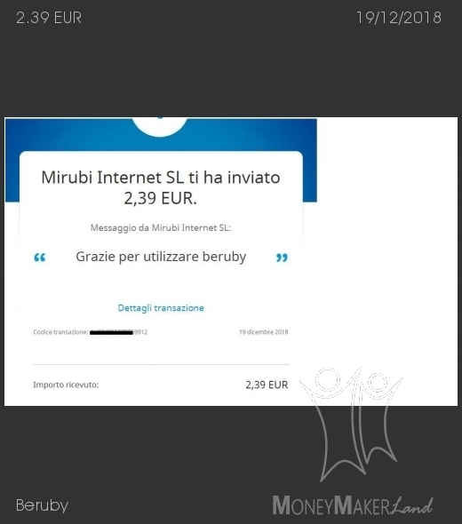 Pagamento 507 per Beruby