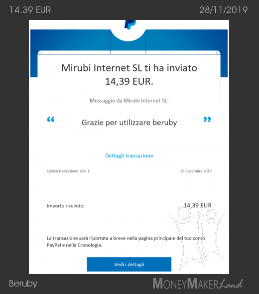 Payment 591 for Beruby
