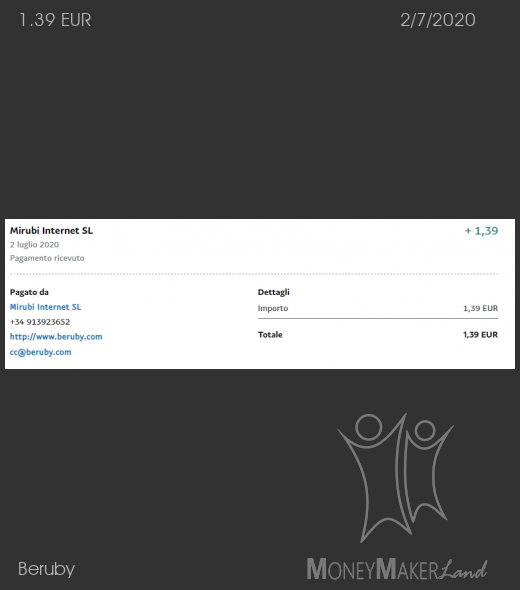 Payment 641 for Beruby