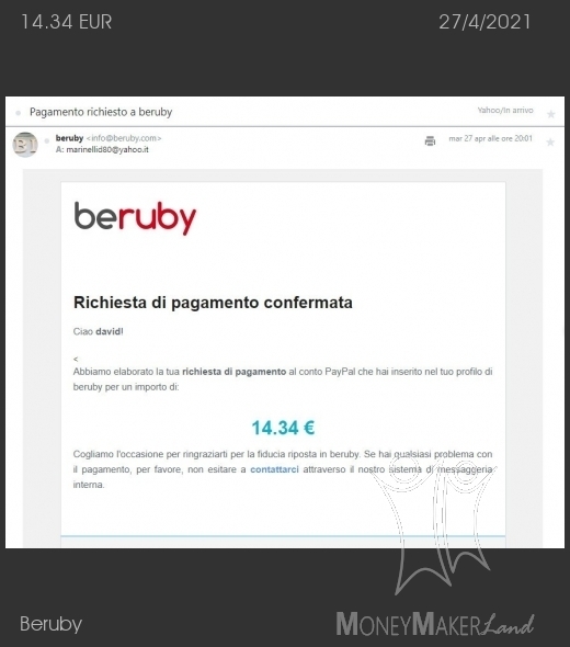 Payment 691 for Beruby