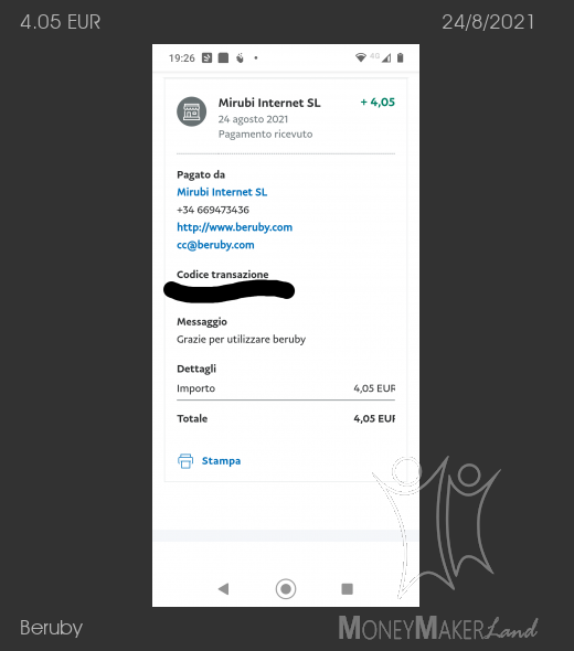 Payment 706 for Beruby