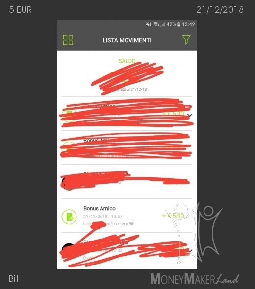 Pagamento 6 per Bill