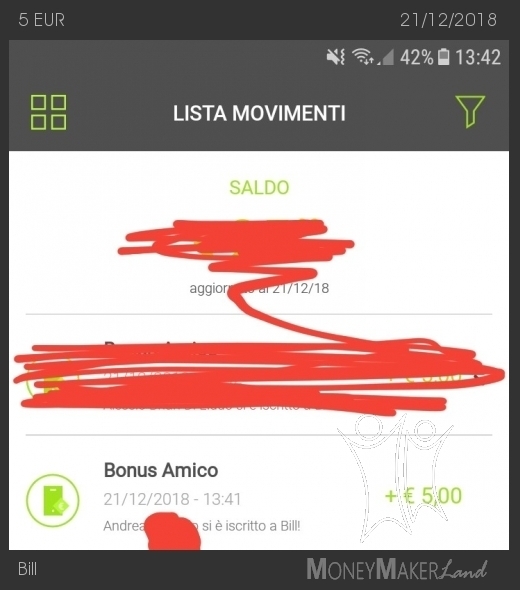 Pagamento 7 per Bill