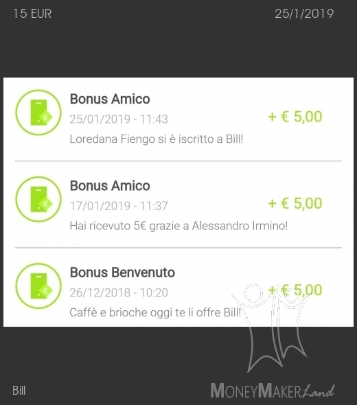 Pagamento 12 per Bill