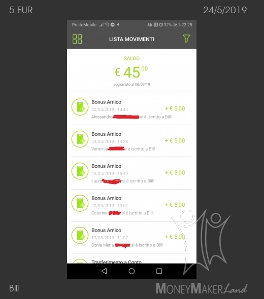Pagamento 24 per Bill