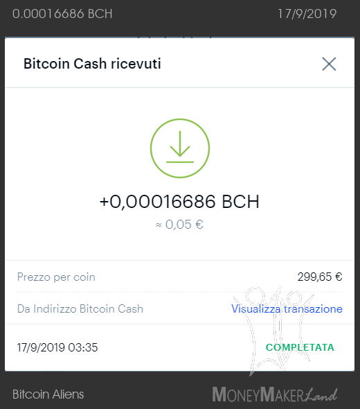 Payment 5 for Bitcoin Aliens