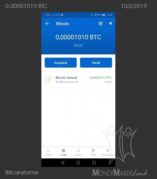 Payment 1 for Bitcoinsforme
