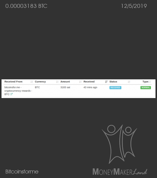 Payment 13 for Bitcoinsforme