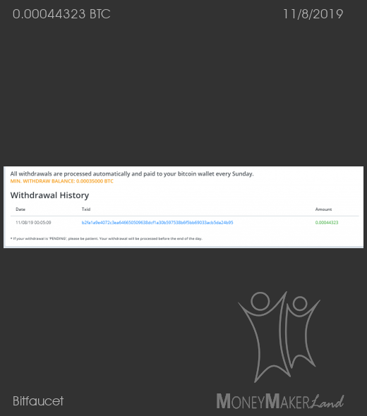 Pagamento 1 per Bitfaucet