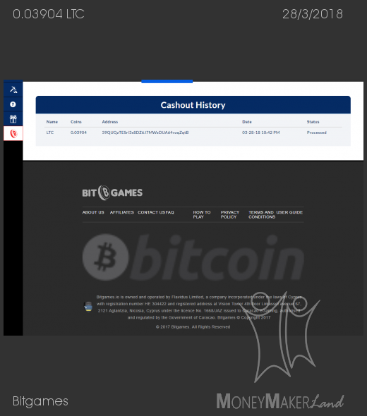 Payment 1 for Bitgames