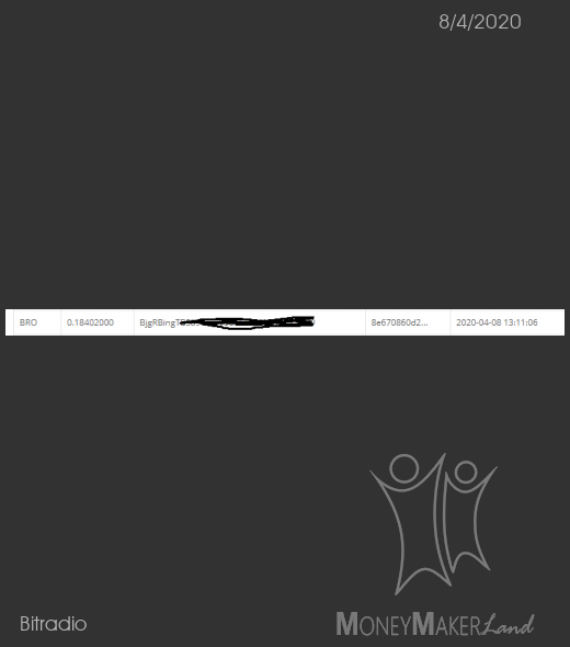 Payment 2 for Bitradio