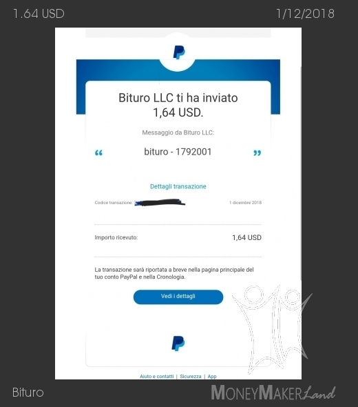Payment 23 for Bituro 