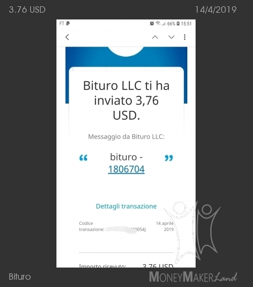 Payment 41 for Bituro 