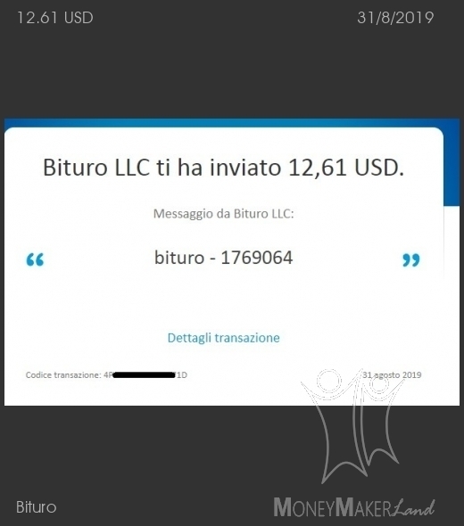 Payment 59 for Bituro 