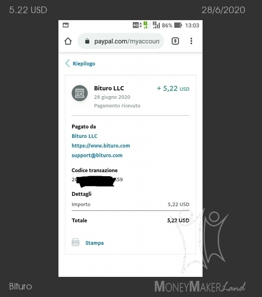 Payment 79 for Bituro 