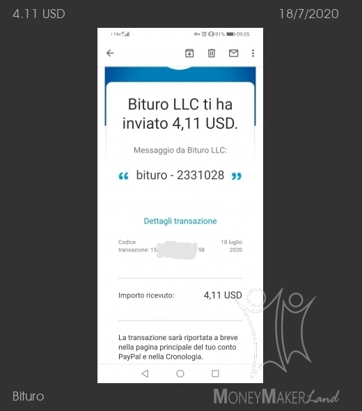 Payment 81 for Bituro 