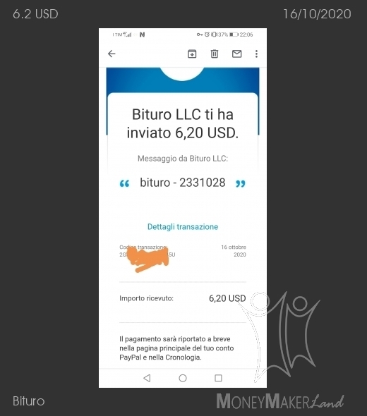 Payment 86 for Bituro 