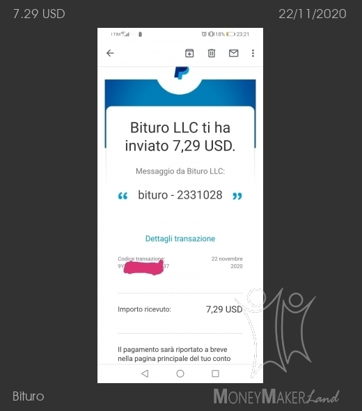 Payment 89 for Bituro 