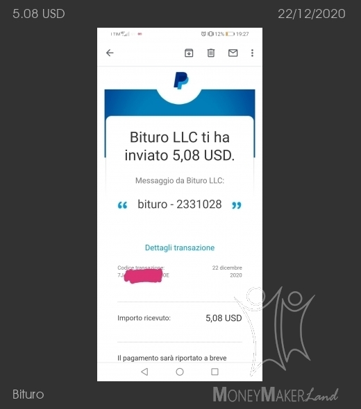 Payment 91 for Bituro 