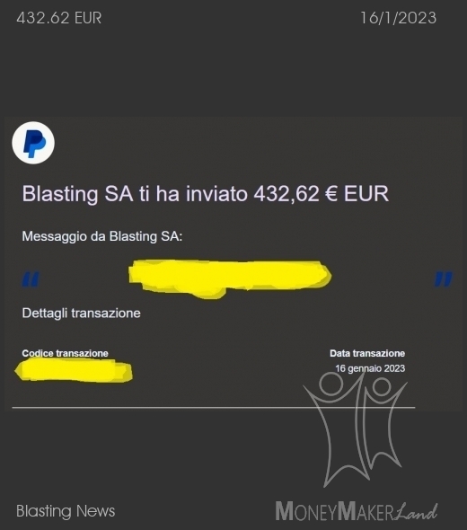 Payment 48 for Blasting News