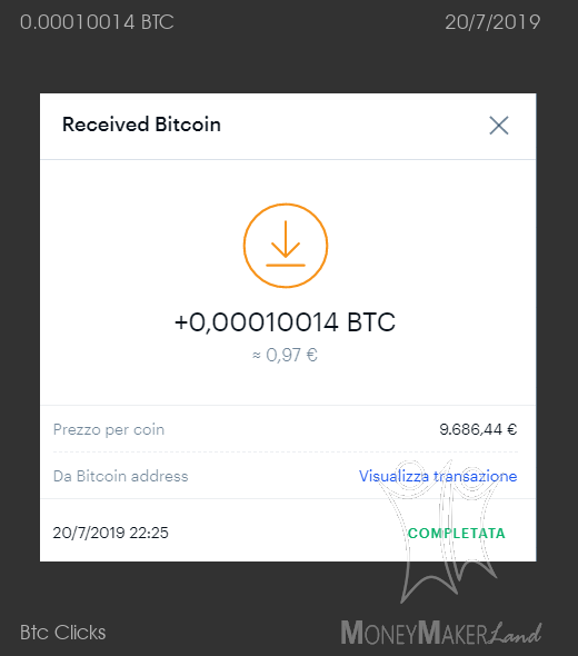 Payment 74 for Btc Clicks