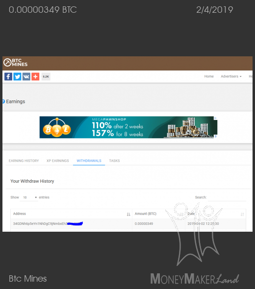 Payment 98 for Btc Mines