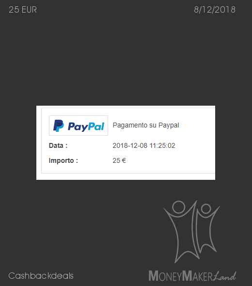 Payment 47 for Cashbackdeals