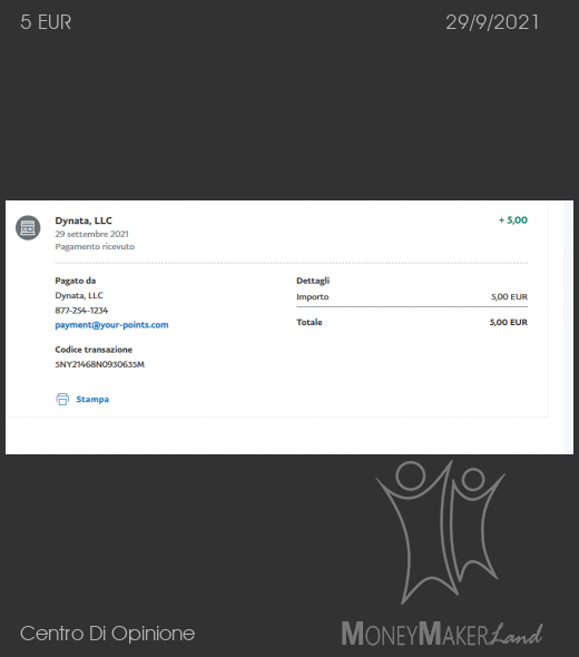 Payment 494 for Centro Di Opinione