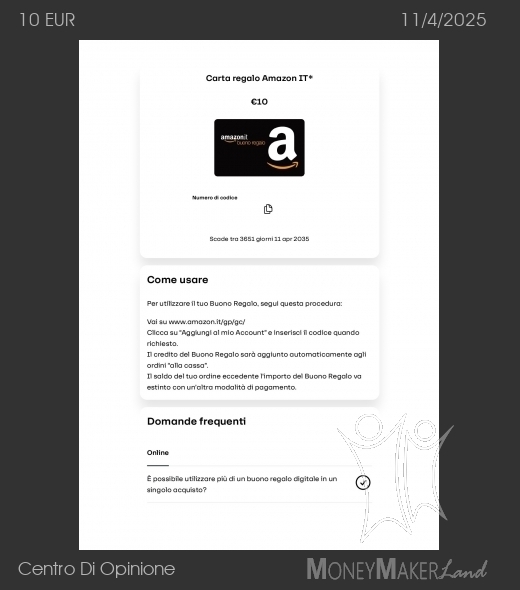Payment 535 for Centro Di Opinione