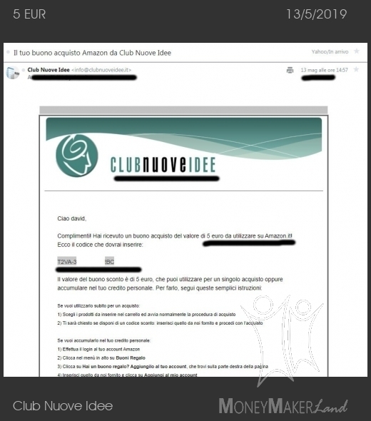 Pagamento 77 per Club Nuove Idee