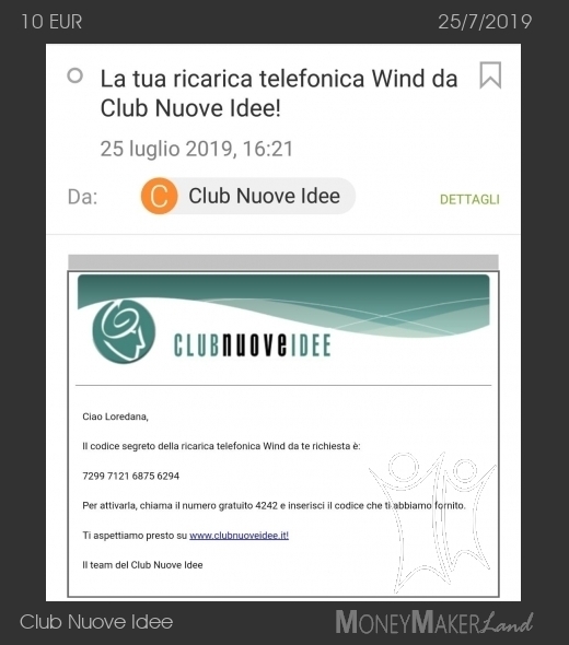 Pagamento 79 per Club Nuove Idee